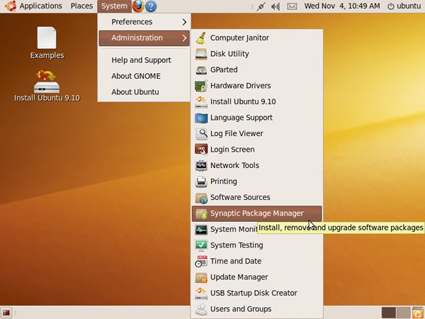 Ubuntu 9.10 desktop (i386)
